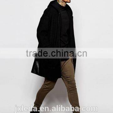 OEM Customize Men Summer Longline Sleeveless Turtle Neck Black Plain T-shirt photo-4