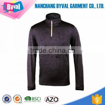 Women's Dry Fit Half Zip Neck Long Sleeve Sports Shirt Custom Zip Polyester Shirts photo-4