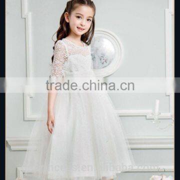 2017 High Quality Summer Child Clothing White Dress Purple New Model Girl Dress photo-3