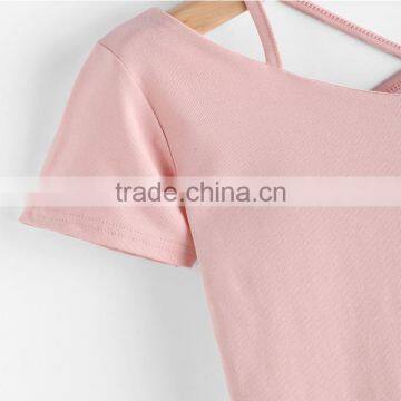 Wholesale New Design Woman T-shirt Summer Woman Clothing Custom Woman Wear photo-3