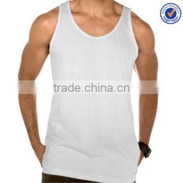 Blank White Gym Tanktops for Mens Plain Cotton Male Gym Tanktops photo-3
