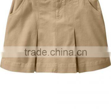 Girls Twill Uniform Cotton Skorts