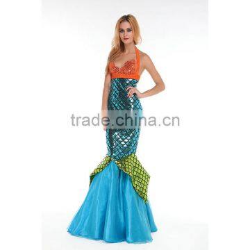 2015 Halloween Wholesale Costume Temptation uniform Long skirt Mermaid suit