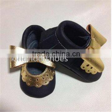 Infant Moccasins Bow Baby Shoes photo-2