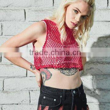 Runwaylover 5260 Hot Sale Ladies Sexy Big Hollow Crop Top