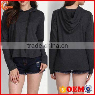 Women black hoodie chinese clothing manufacturers