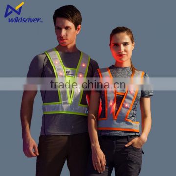 Waterproof Reflective Flashing Yellow Safety Vest With Pockets photo-6