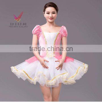 factory outlet good price and quality pink velvet ballet tutu dress dance wear for girls and adult