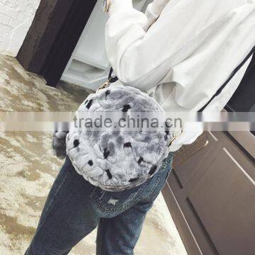 Fashion Warm Winter Handbags, Faux Fur Women Bag Purse With Chain, Fake Fur Ladies Shopping Bag