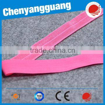 Custom Color Wide Customized Logo Soft Fold Over Elastic Tape photo-3