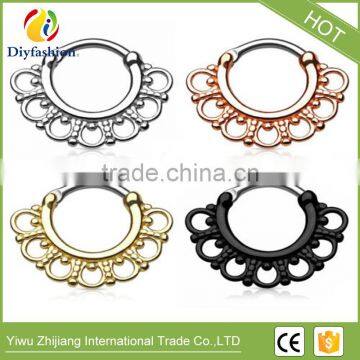 Hot Sell Body Jewelry Colorful Various Styles Titanium Septum Nose Ring