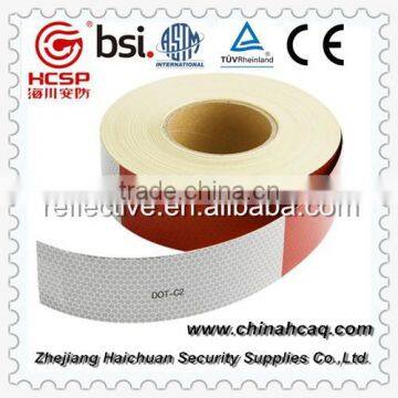 white red DOT-C2 conspicuity reflective tape for trucks and trailers