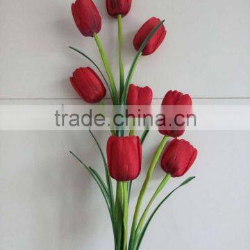 8 in One Lovely Decorative Artificial Tulip Silk Flower photo-2
