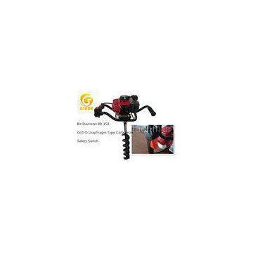 Single Man Petrol Earth Auger Gasoline Ground Drill Machinery Powerful and Portable