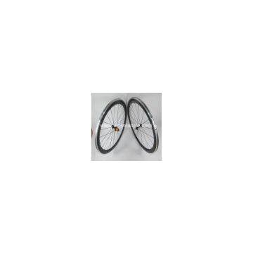 700C*60mm Carbon Bike Wheelset With Alloy Braking Surface