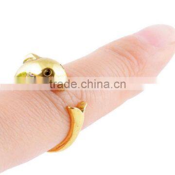 Animal Wrap Rings Gold Silver Plated Dolphin Unique Rings Jewelry Resizable photo-6