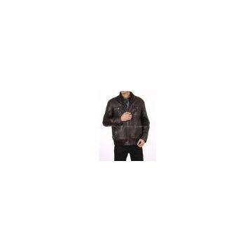 Men winter leather clothing