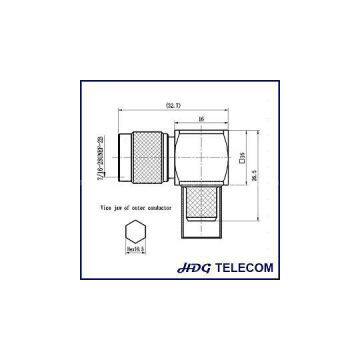 TNC Male Right Angle Crimp Connector For LMR400 Cable