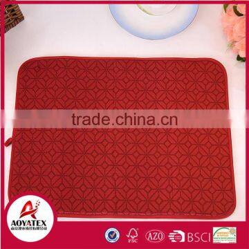 Factory Supplier Microfiber Printing Water Absorbent Kitchen Dish Drying Mat photo-3
