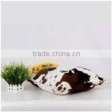 Xinbo Various Color Cow Skin Print Coral Fleece Cushion Cover Pillow Made in Chain Polyester