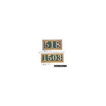 address number plate