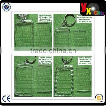 100pcs/lot blank photo acrylic keychain keyring,four kinds Rectangulars/wholesale abibaba