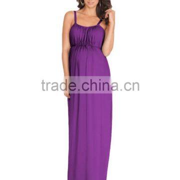 Hot Sale Spaghetti Strap Maternity Dress,latest Maternity Dress Pleated Designs, Maternity Clothing Wholesale photo-3