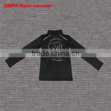 Custom black printed varsity sports jackets for women