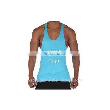 Fashionable screen printed mens stringervest mens vest gymvest