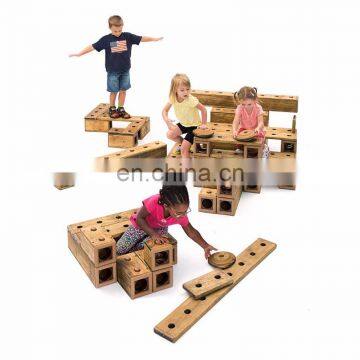 Modern Wooden Educational Toys Construct Building Blocks Sets For Kids