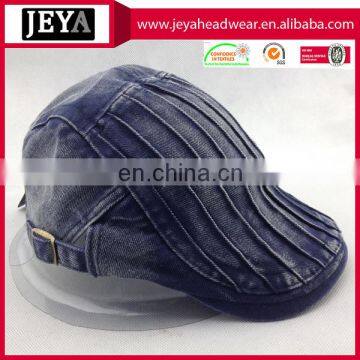 Fashion Washed Denim Cap Cotton Duckbill Hat With no Logo photo-2