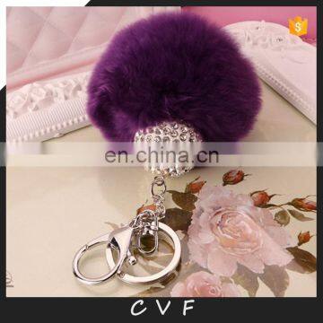 2016 newest style handmade real fur ball pendant bag charm for fashion