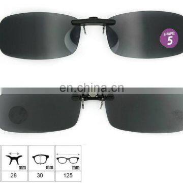 2014 new design polarized lens with case clip sunglasses