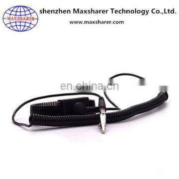 ESD PU wire wrist strap / China factory esd antistatic wrist strap