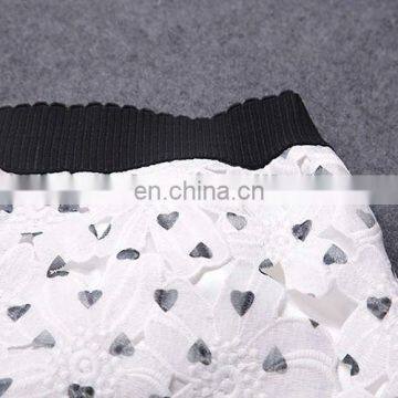 Blue Color Heart Shape Print Two Piece Over Knee Dress Set photo-4