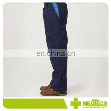 Black Elastic Band Workwear Cargo Pants With Pockets