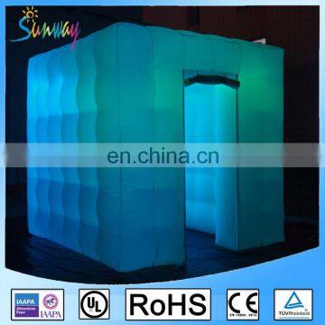 2016 Amazing LED lighting inflatable photo booth / commercial use inflatable cube / custom photo booth inflatable