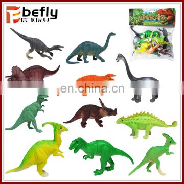 12 kinds mixed colorful PVC hollow dinosaur toy for kids