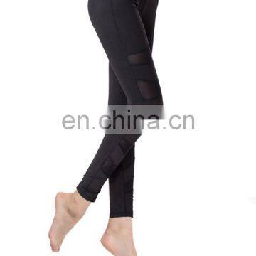 2016 mesh women blank yoga pants dry fit fitness clothing guangzhou oem factory