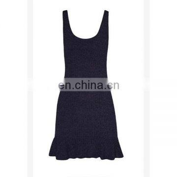 Hot Sell Ladies Flounced Skirt Latest Scoop Neckline Sleeveless Sexy Dresses for Women photo-5