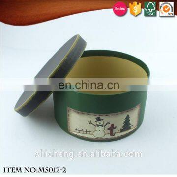 2016 Winter Cardboard Candy Round Gift Packaging Box With Lid photo-2