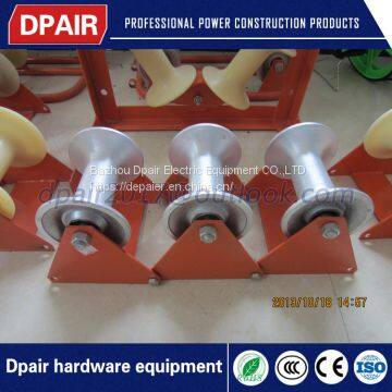 cable laying guide wheel running out blocks stringing rollers