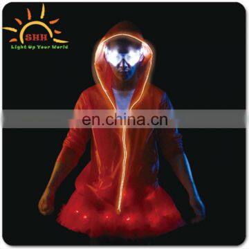 New products 2016 Custom El wire Tape led flashing light up clothes wholesale with high quality