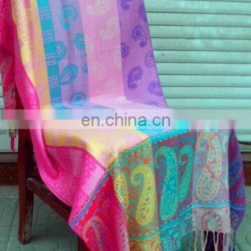 2015 new viscose Color cashew nuts jacquard pashmina shawl 200*70cm