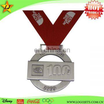 Most cheap sportsl ribbon design souvenir custom metal medal