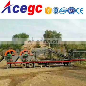 Big capacity 100-300tph mobile sand washing machine plant