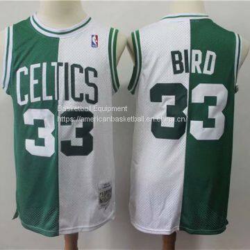 Boston Celtics #33 Bird Throwback white&green Jersey