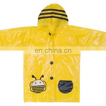 Cute Waterproof Hooded PVC Kids Children Raincoat