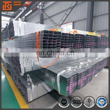 40*80mm gi Rectangular Pipe, Pre Galvanized Rectangular Tube
