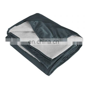 Custom Fleece Outdoors Camp Washable Foldable Waterproof Picnic Mat in Packett